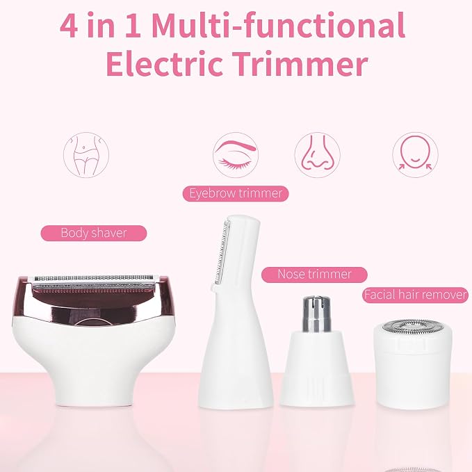 Electric Razors LED Display for Women Men, 2025 Wet/Dry Lady Shaver, 4 in 1 - Image 7