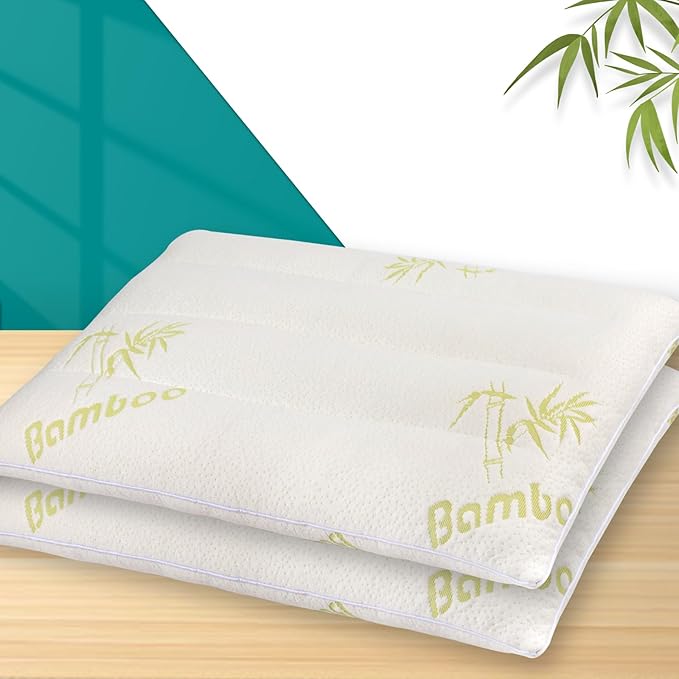 MINUPWELL 2 Packs Ultra Thin Pillows, Flat Pillows by MINUPWELLHome