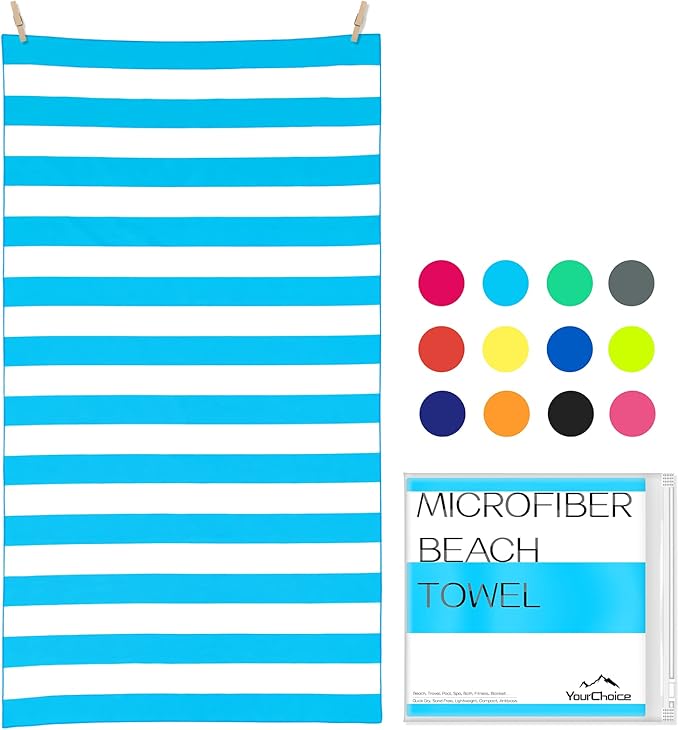 Your Choice Microfiber Quick Dry Sand-Free Beach Towel by YourChoice