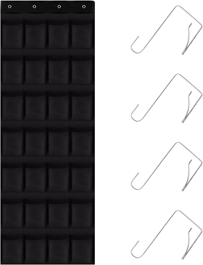 28 Mesh Pockets Hanging Shoe Organizer, Over the Door Shoe Organizer，Closet by Unknown