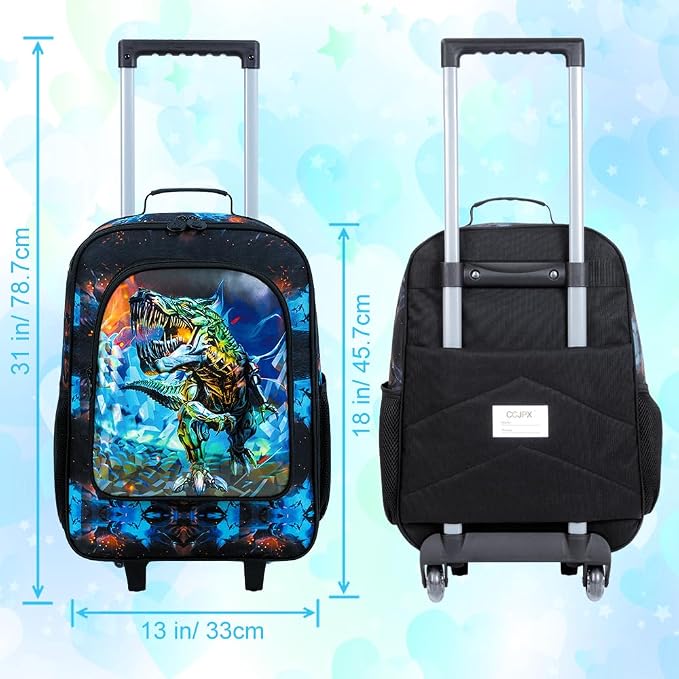 Kids Luggage for Boys Girls, Toddler Rolling Travel Carry on Suitcase - Image 3