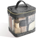 ROWNYEON Clear Makeup Case Toiletry Bag Multipurpose Travel Makeup Train Case by CAMDEEZ