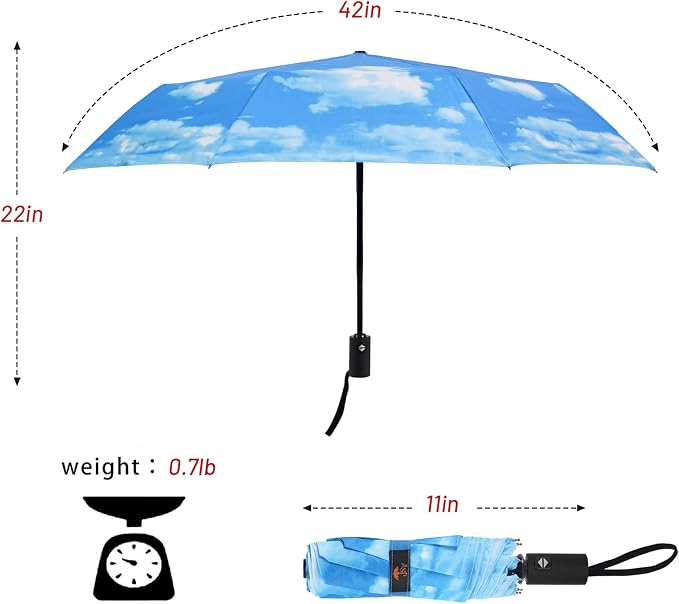 SY COMPACT Umbrella Automatic Travel Waterproof Light Folding Umbrellas Easy - Image 2