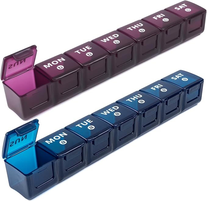 2-Pack Weekly Large Pill Organizer by mossime