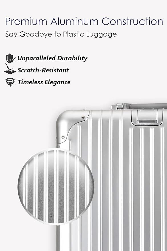 HotWay 28 Inch All Aluminum Checked in Luggage - Image 3