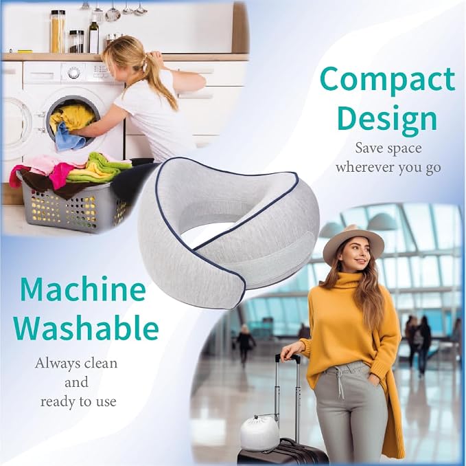 Memory Foam Travel Pillow | Provides Real Support - Image 3