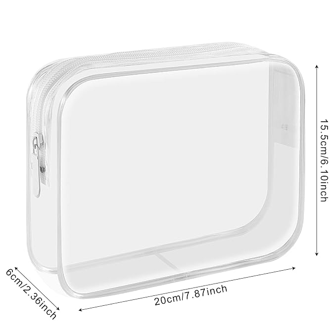Lermende 2pcs Clear Toiletry Bag TSA Approved Travel Bag, Carry On - Image 2