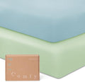 PurComfy Supersoft Crib Sheets for Boys Girls, Premium Bamboo Viscose Buttery by PurComfy