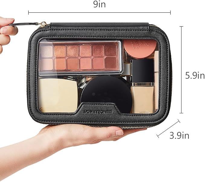 ROWNYEON Clear Makeup Case Toiletry Bag Multipurpose Travel Makeup Train Case - Image 3