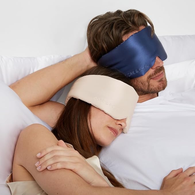 Dore & Rose Deep Sleep Mask Light Blocking, 23 Momme Mulberry Silk Eye Mask - Image 8