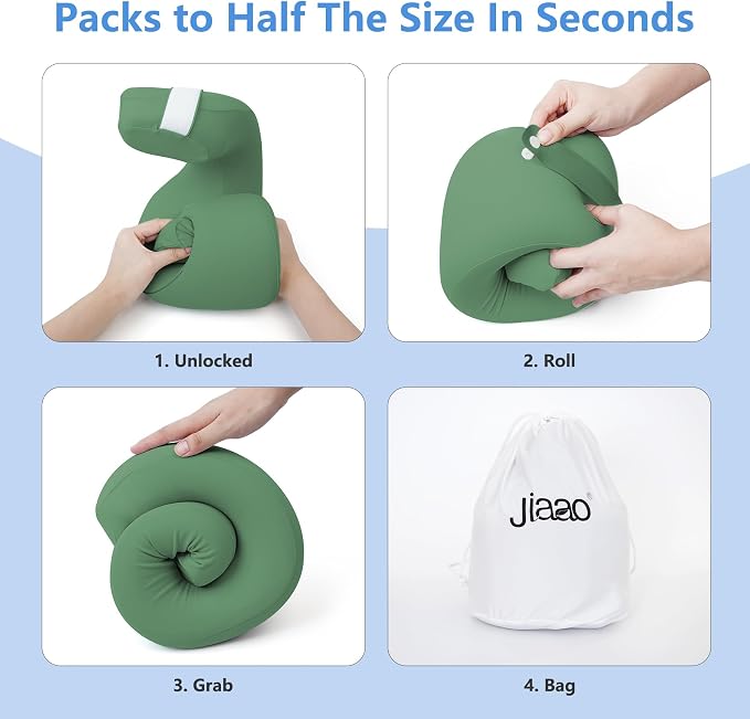Travel Neck Pillow, Memory Foam Travel Pillow, Includes 3D Eye Masks, and - Image 8