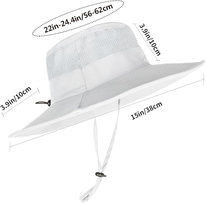 Sun Hats for Men Women Fishing Hat UPF 50+ Breathable Wide Brim Summer UV - Image 3