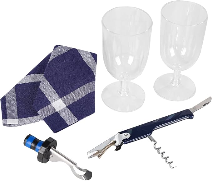 ALLCAMP Wine Tote Bag with Cooler Compartment，Picnic Set Carrying Two Sets of - Image 6