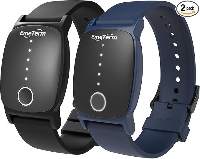 EmeTerm Explore FDA-Cleared Galaxy Black and Navy Blue Anti-Nausea Wristband by EmeTermDirect