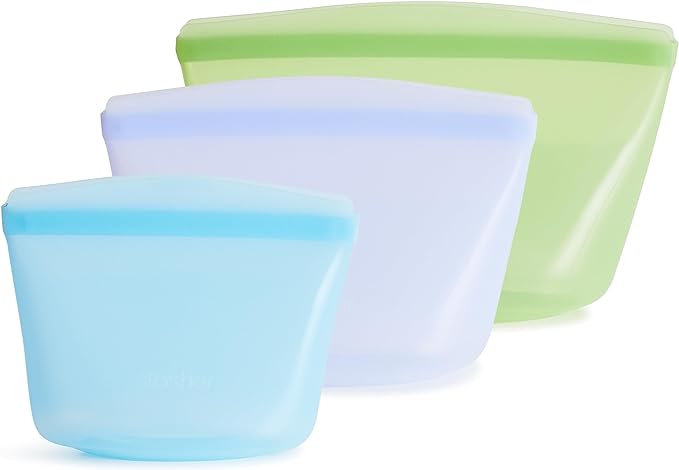 Stasher Premium Silicone Reusable Food Storage Bags, Lunch Bag, Travel by Stasher