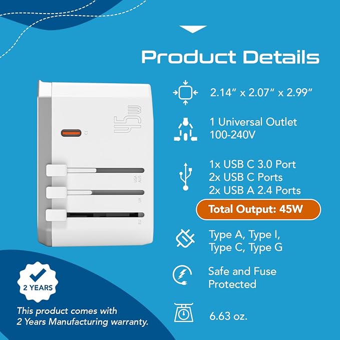Ceptics 6-in-1 Universal Travel Adapter - Image 4