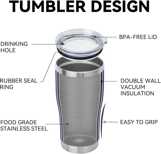 DOMICARE 20oz Tumbler with Lid Stainless Steel Tumblers Bulk, Double Wall - Image 4