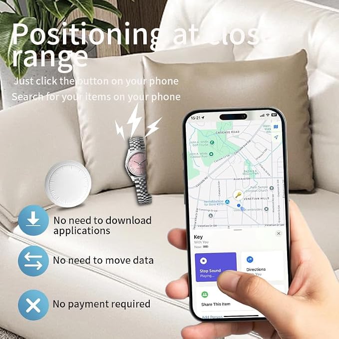 Luggage Tracker, Key Finder, pet Tracker, Smart Bluetooth Tracker paired - Image 3