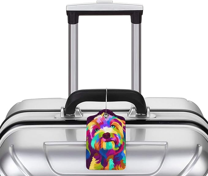 2 Pack Colorful Dog Luggage Tag - Image 5