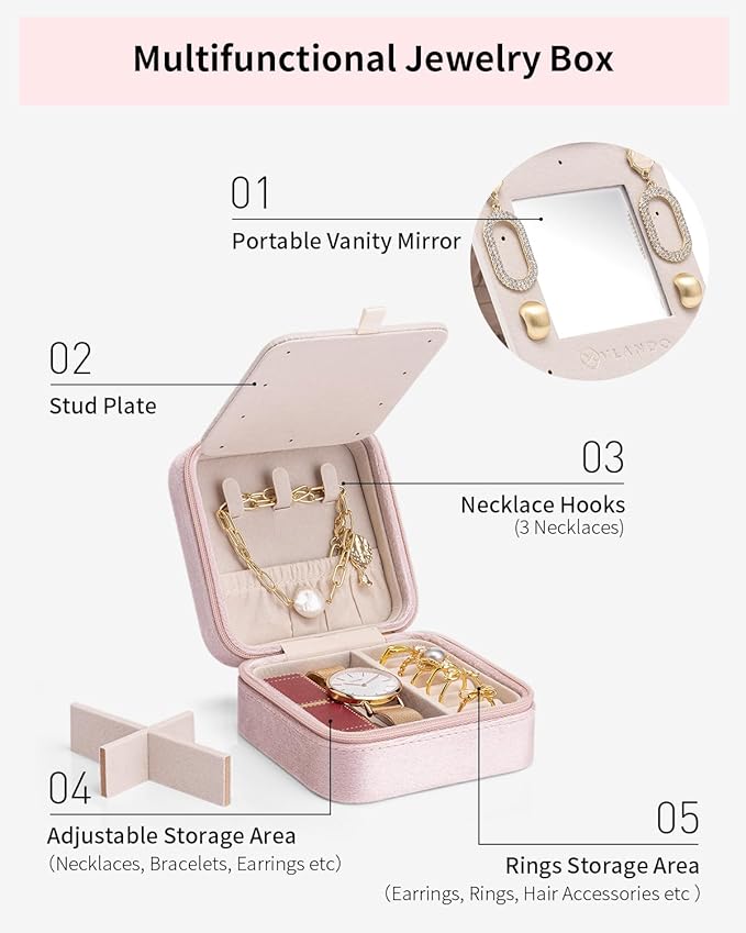 Vlando Mom Gifts for Women, Travel Jewelry Case for Mother Gifts, Travel Gifts - Image 4
