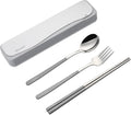 DEVICO Travel Utensils With Case, 18/8 Stainless Steel Camping Utensils by DEVICO