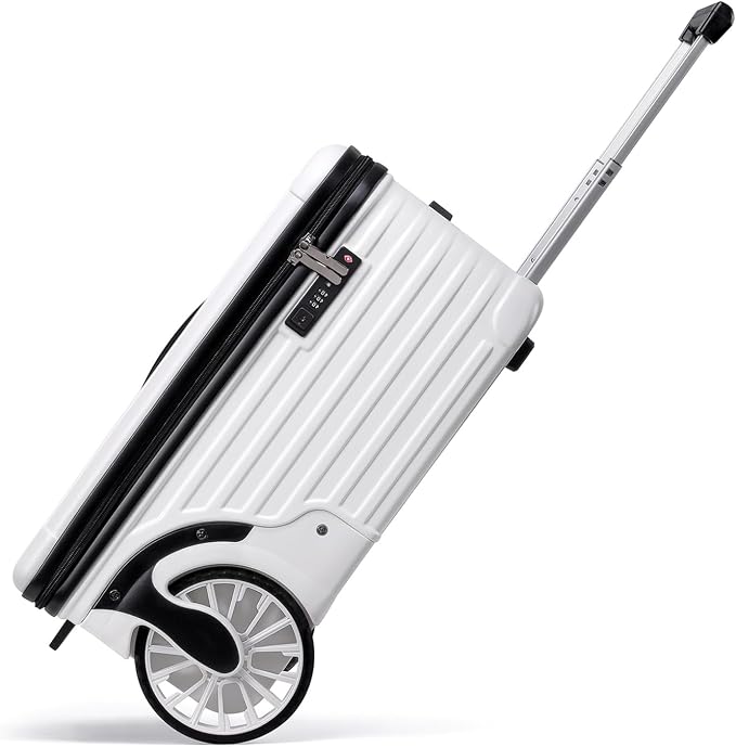 Extra Large Wheels Carry On Luggage Hard Shell Suitcase Top Opening Hardside by Unknown