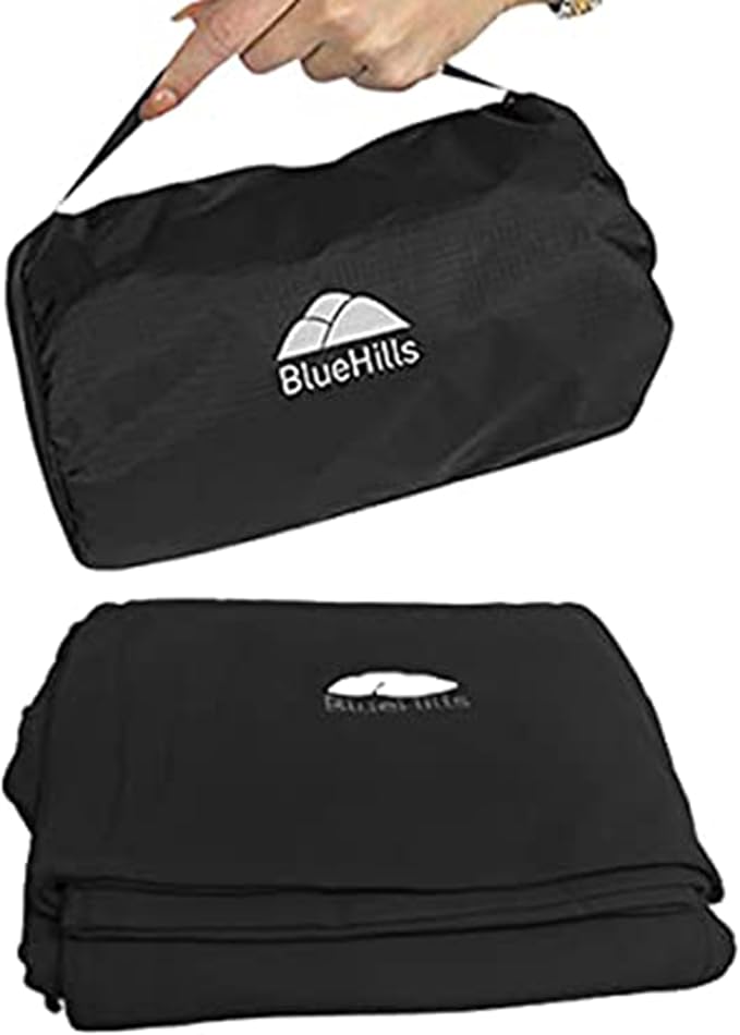 BlueHills Ultra Compact Travel Blanket Pillow in Portable Bag Case by BlueHills