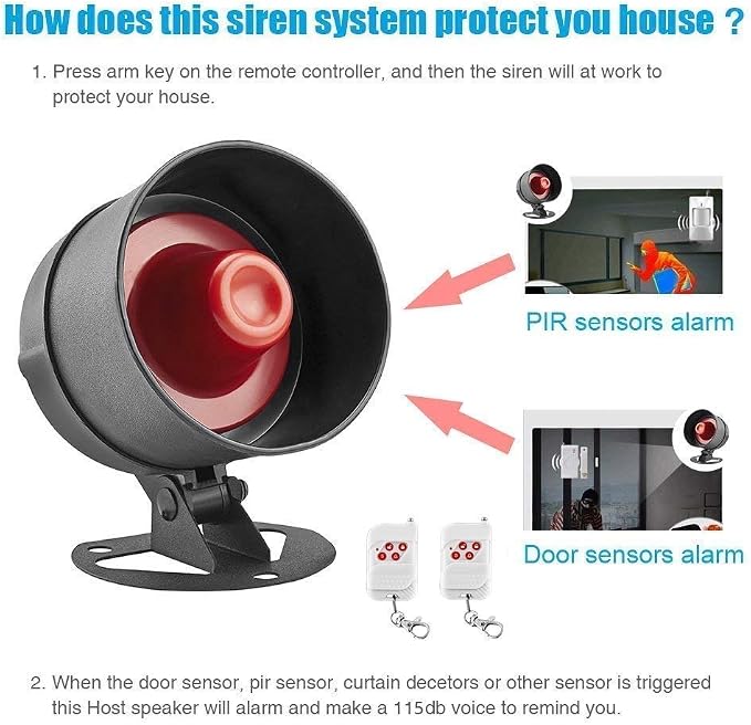 KERUI Home Security System Indoor Outdoor Weather-Proof Siren Window Door - Image 4