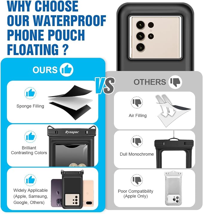 Floating Waterproof Phone Pouch, Galaxy S24+ S23 S22, IPX8 Cellphone Dry Bag - Image 9