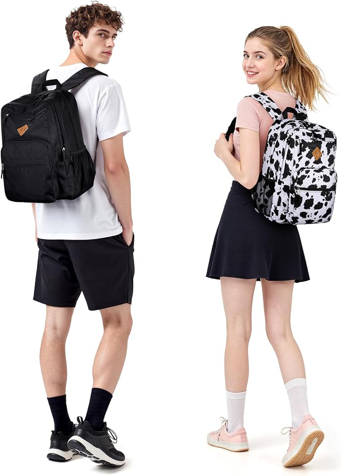 ZORFIN 26L Black Backpack for College, and Travel: Water Resistant Bookbag - Image 2