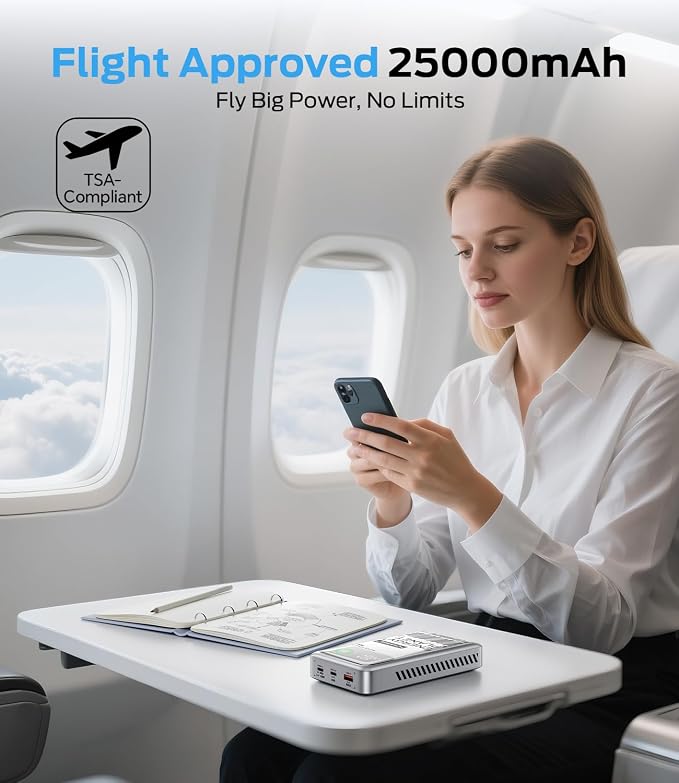 MOVE SPEED 145W Laptop Power Bank, PD 3.1 25, 000mAh Fast Charging Portable - Image 6