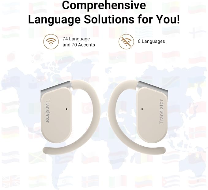 M9 Language Translator Earbuds Open-Ear Headphones Support 144 Languages & - Image 2