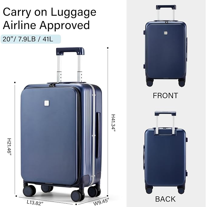 Hanke 20 Inch Carry On Luggage - Image 3