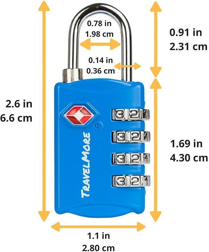 5 Pack TSA Luggage Locks with 4 Digit Combination – Heavy Duty Set Your Own - Image 2