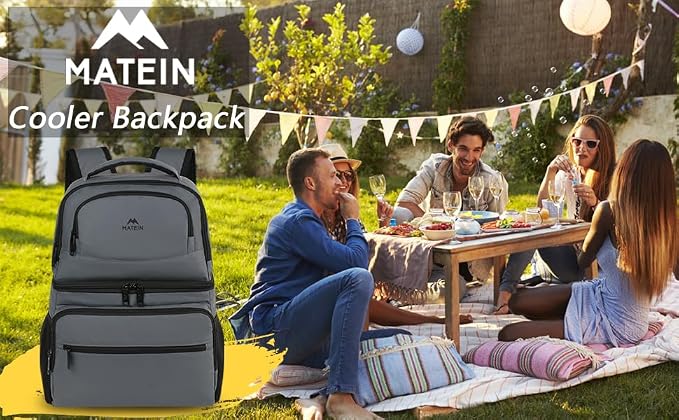 MATEIN Cooler Backpack, 26 Cans Insulated Lunch Backpack - Image 8