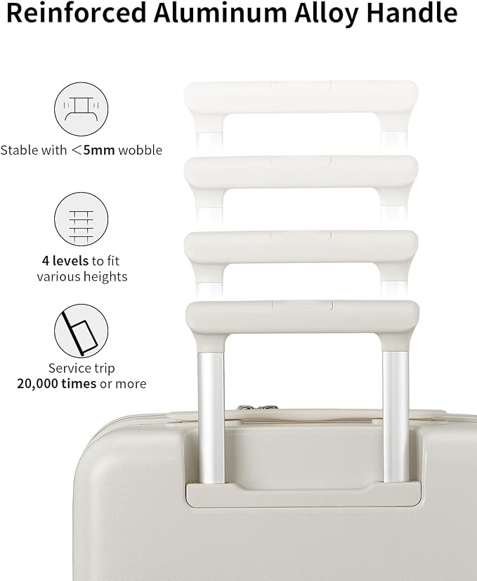 aji Expandable Top Open Carry On Luggage 22x14x9 Airline Approved, 20 Inch Hard - Image 7
