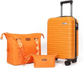 Luggage Set 3 Piece Luggage Set ABS hardshell Spinner Wheels Luggage Carry on by Aklsvion