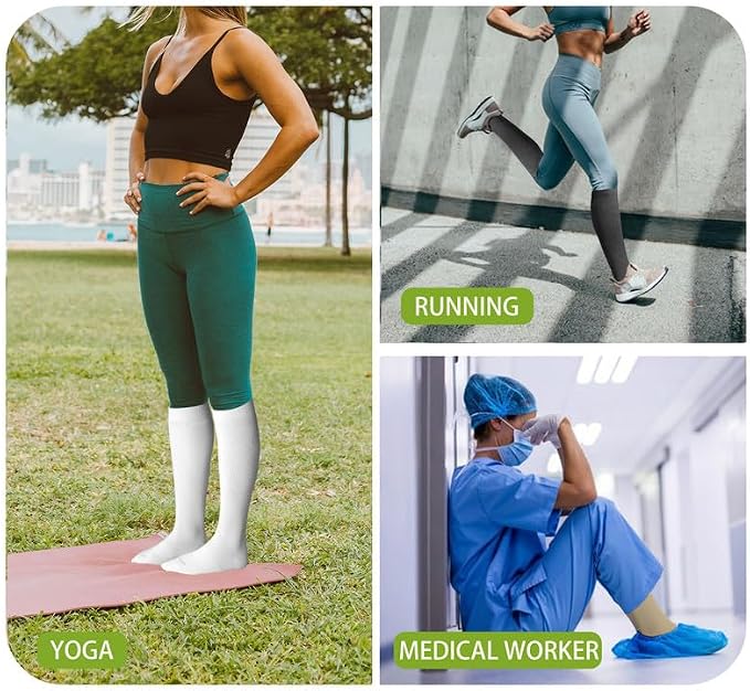 LEVSOX Compression Socks for Pregnant Women 20-30 mmHg Knee High Cute Funny - Image 7