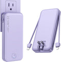 Portable Charger with Built in Cable and AC Wall Plug, USB C Power Bank by NUSYDDY