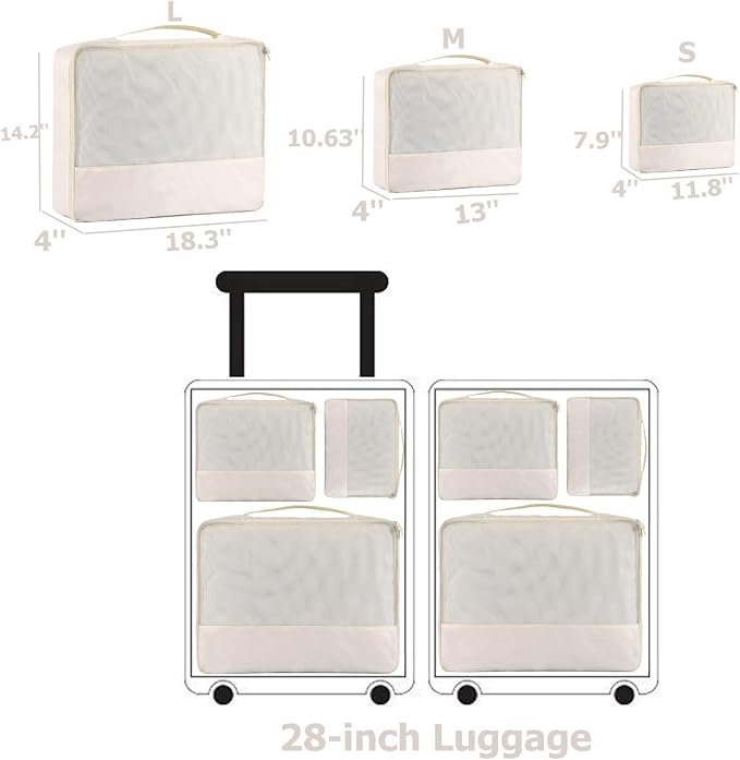 DoubleTrip Packing Cubes for Suitcases Carry on Luggage Organizer 6 Set Travel - Image 3