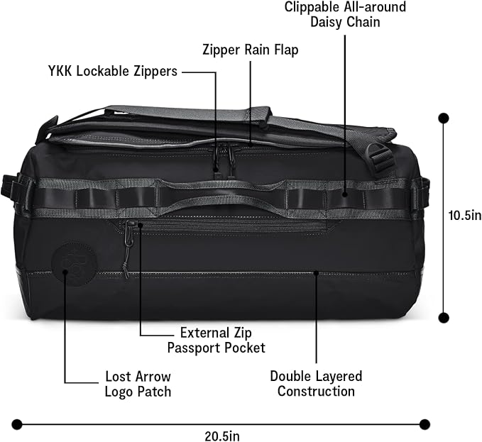 Baboon to the Moon Go-Bag Medium 40L – Detachable Straps, Small Duffle Bag - Image 3