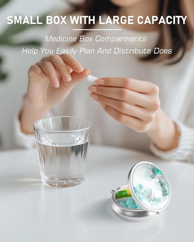 Pill Box, 3 Compartment Portable Travel Medicine Box - Image 5