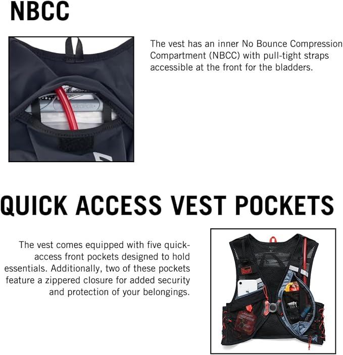 USWE Rush 8L Bike Hydration Vest, Adjustable Chest Straps Running Hydration Vest - Image 6