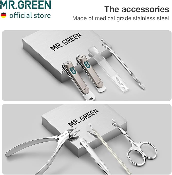 MR.GREEN Manicure Sets Pedicure Kits Stainless Steel Nail Clipper Personal Care - Image 4