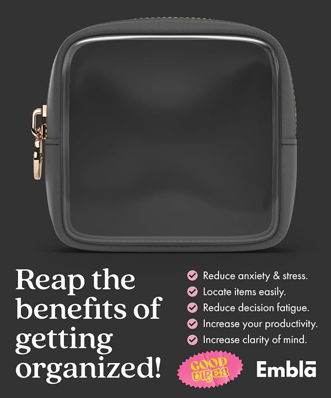 Clear Makeup Bag Zipper Pouch, Transparent Cosmetic Case Organizer, TSA - Image 6