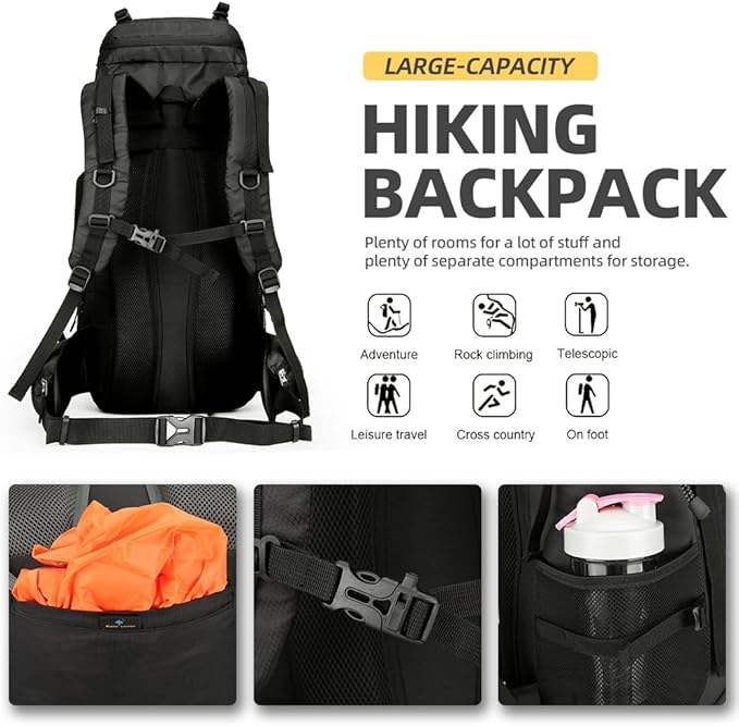 King'sGuard 60L Hiking Backpack Lightweight Camping Backpack - Image 4