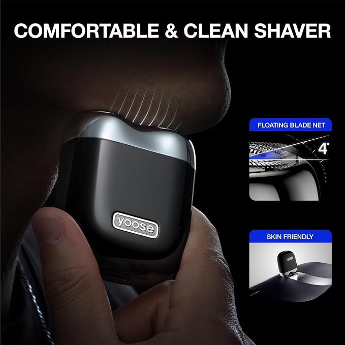 yoose Mini Electric Shaver, Alloy Portable Travel Shavers, Cordless Shaving - Image 7