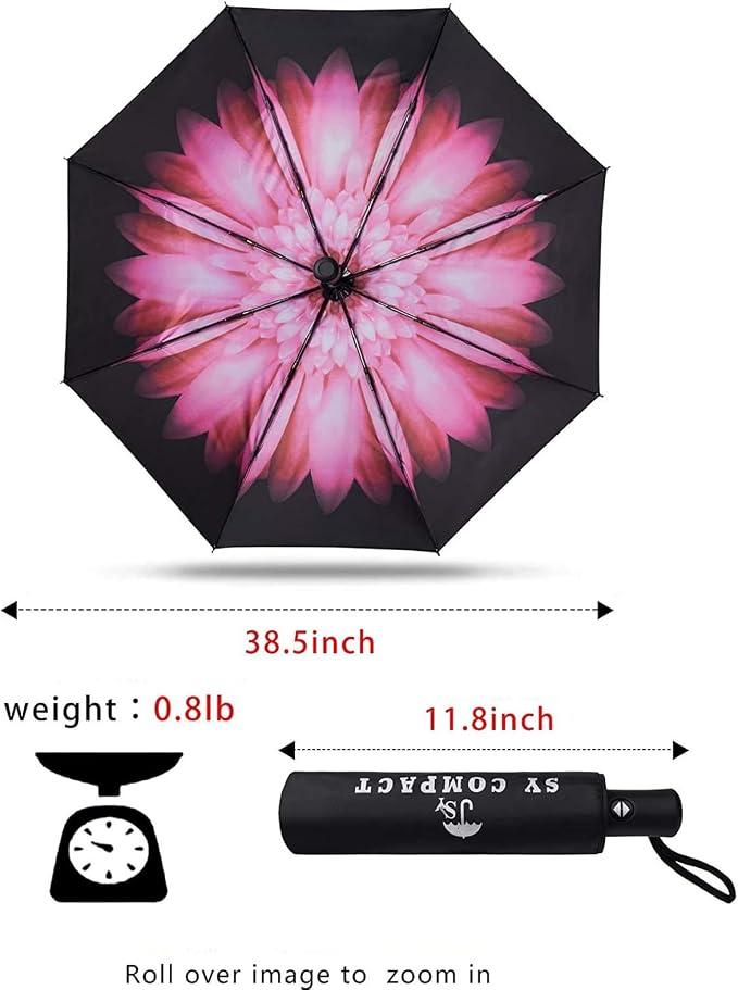 SY COMPACT Travel Umbrella Windproof Automatic Umbrellas Small Compact UV Sun - Image 2