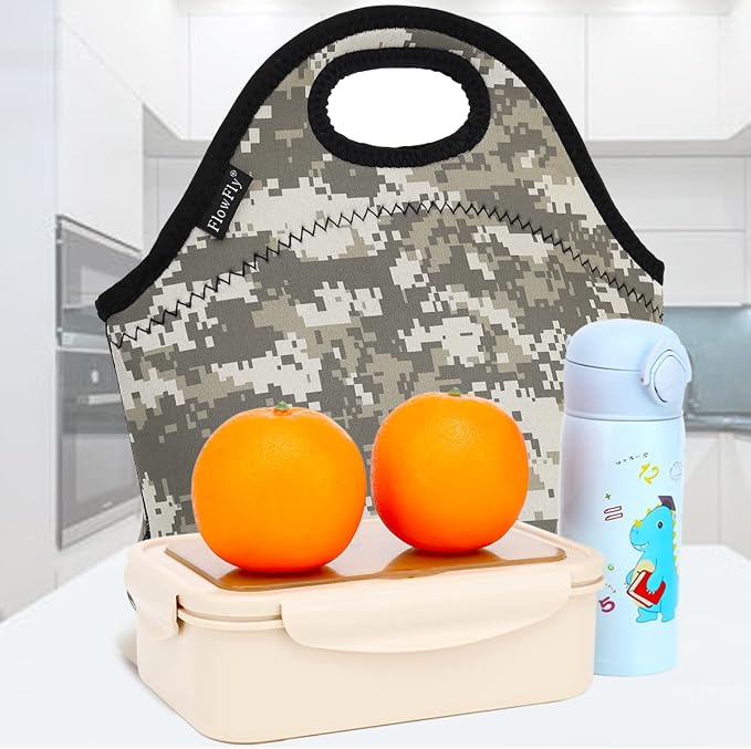 FlowFly Neoprene Lunch Tote Insulated Thermal Reusable Lunch Bag Box - Image 7
