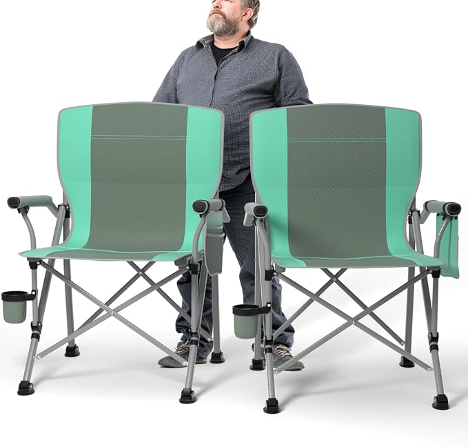 Oversized Camping Chair for Adults Heavy Duty, Heavy Duty Lawn Chair by Unknown